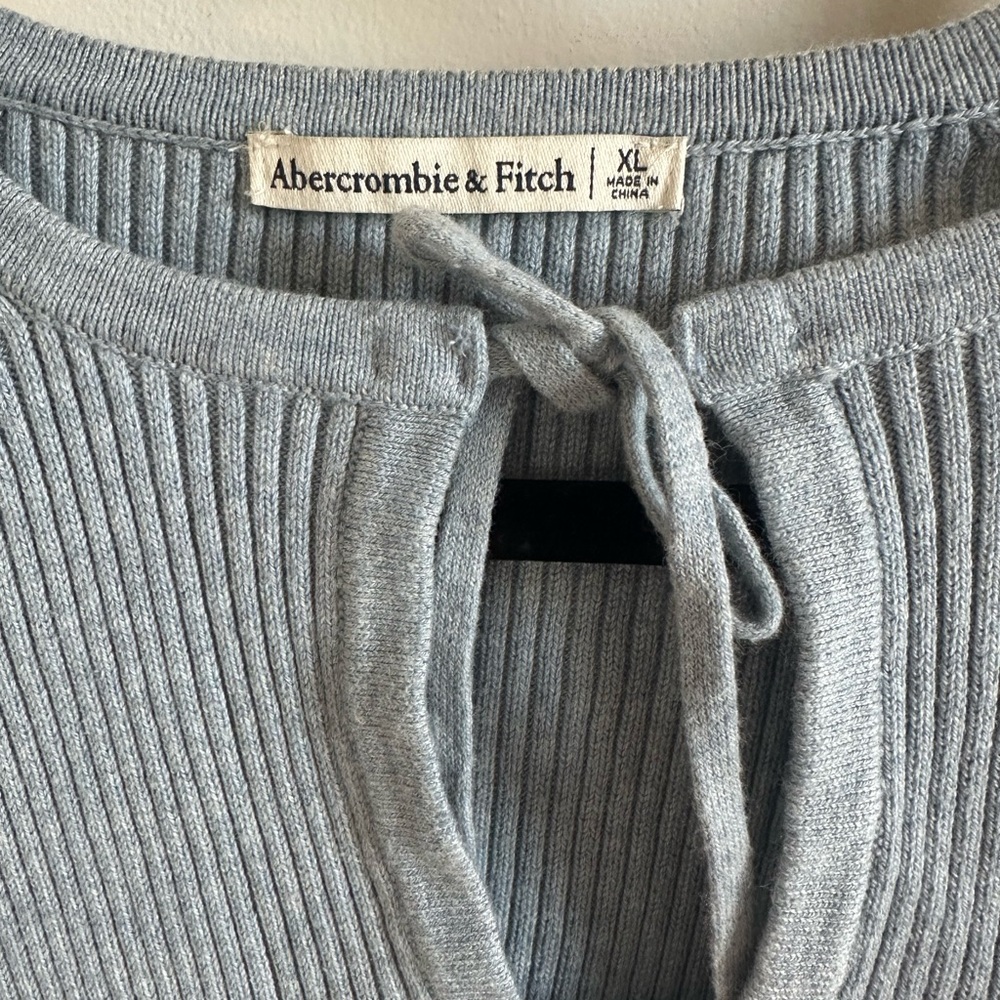 Abercrombie & Fitch Light Blue Knit Vest Top